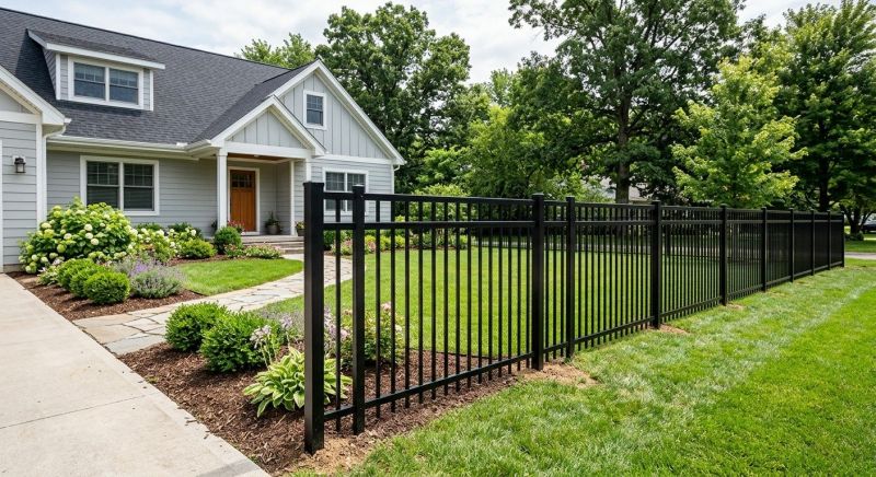 Black Metal Fence Installation in South Houston, TX