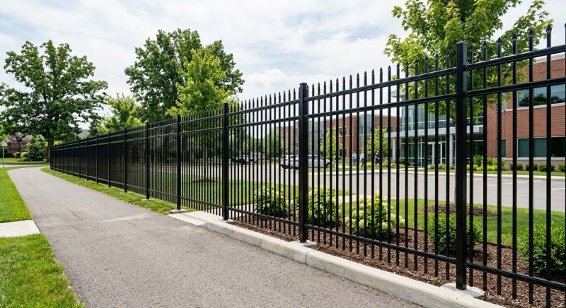 Black Metal Fence Installation in Des Moines, IA