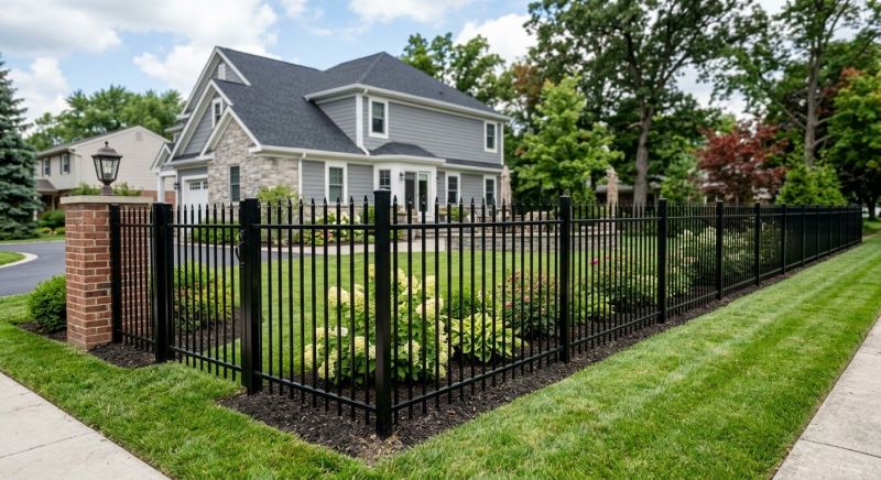 Black Metal Fence Installation in South Houston, TX