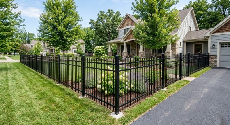 Black Metal Fence Installation in St Louis, MO