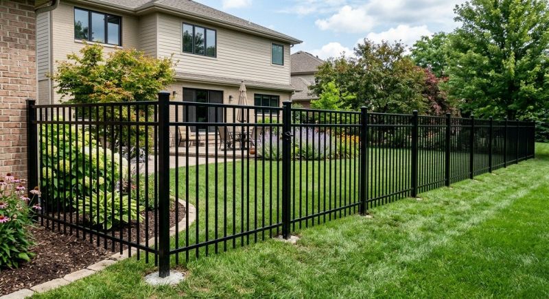 Black Metal Fence Installation in Des Moines, IA