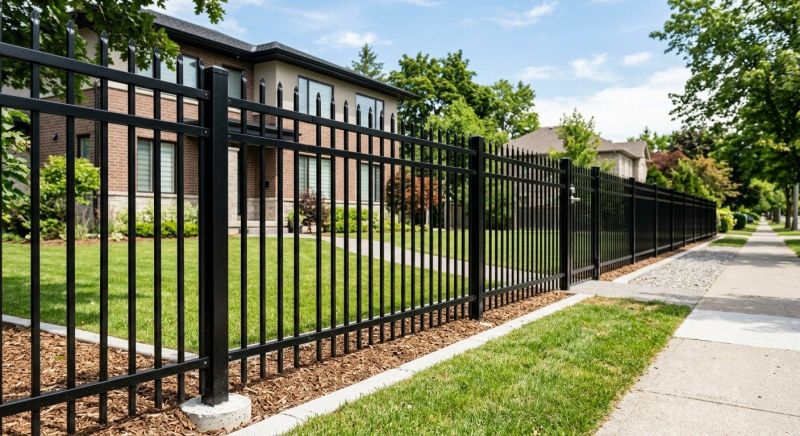 Black Metal Fence Installation in Alpharetta, GA
