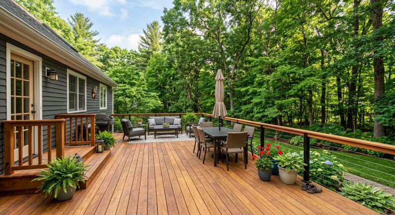 Cedar Deck Installation in Worcester, MA