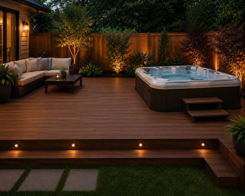 Hot Tub Deck Construction in Boston, MA