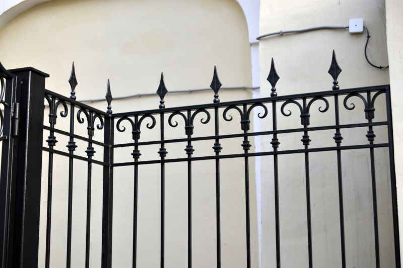 Metal Fence with Decorative Elements