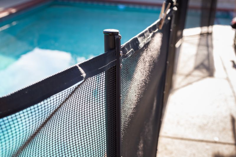 Mesh Pool Safety Fence in Place