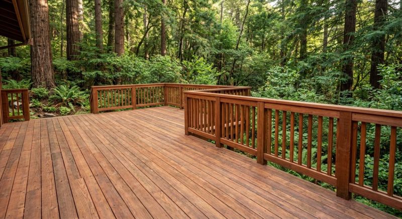 Redwood Deck Installation in Worcester, MA