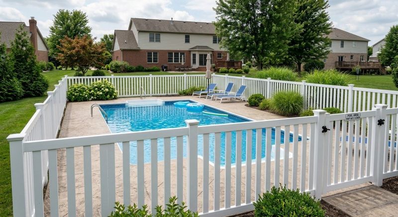 Vinyl Pool Fence Installation in Pearland, TX