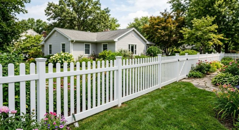 White Pvc Fence Installation in Wilmington, NC