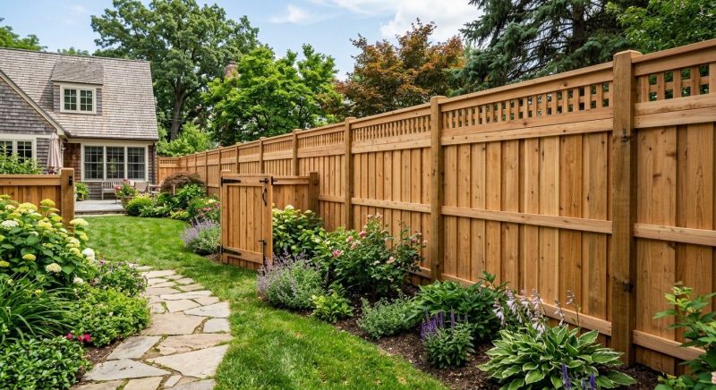 Wooden Dog Fence Installation in Pearland, TX